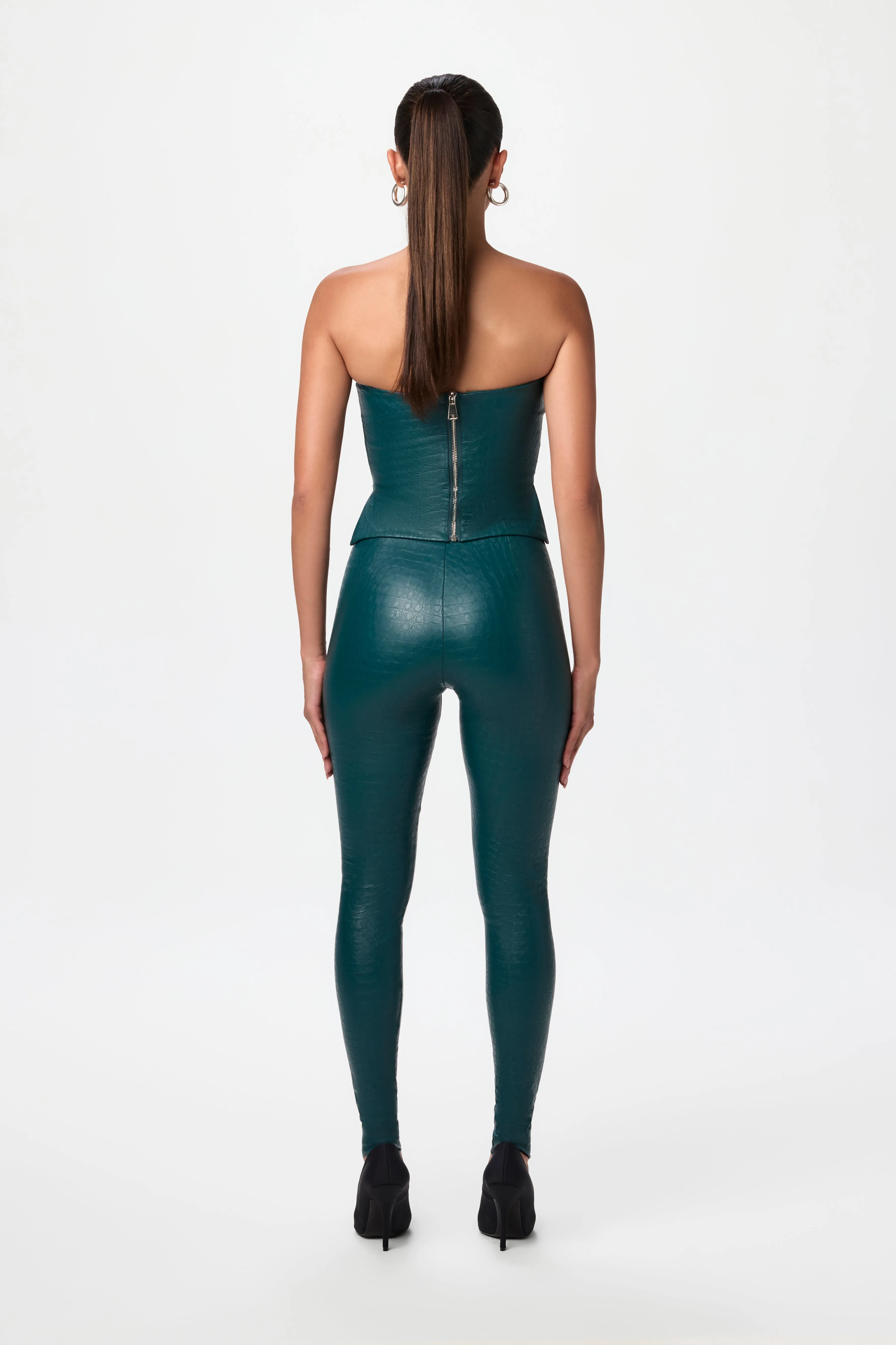 Vegan Leather Crocodile Legging