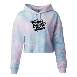 World's Okayest Skater Cotton Candy Hooded Crop